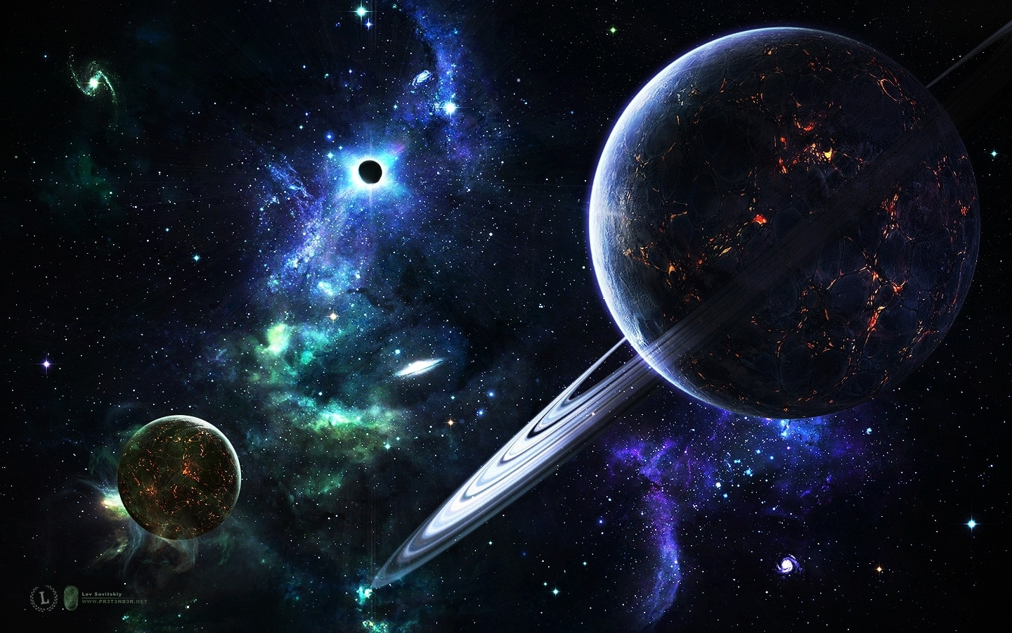 Animated Space Desktop Background Image