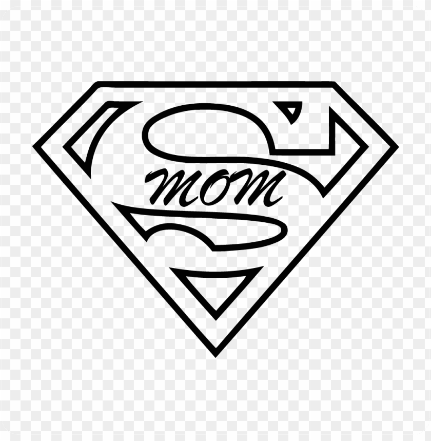 Super Mom Decal Coloring Superman Logo Printable Png Image
