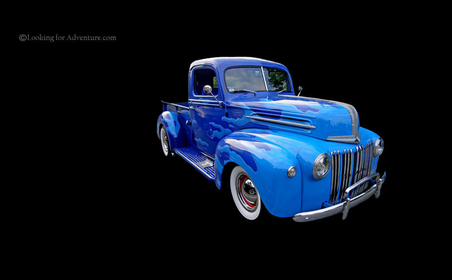 Old Blue Ford Truck Desktop Background Wall Paper