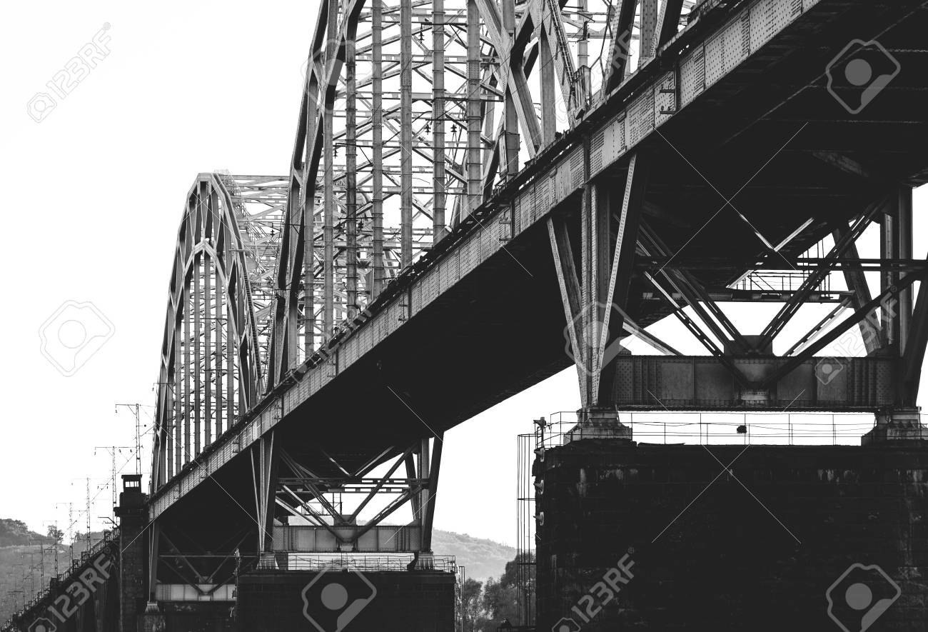 Railroad Bridge Industrial Wallpaper Riveted Steel Structures