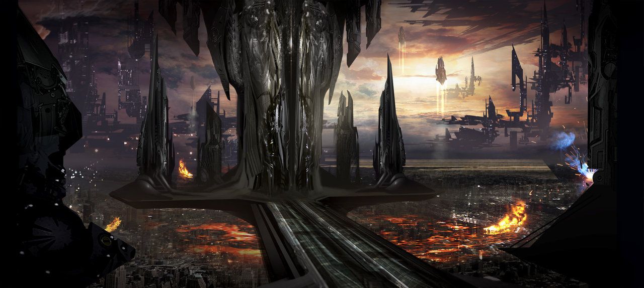 Alien City Wip By Alexruizart Sci Fi Cities