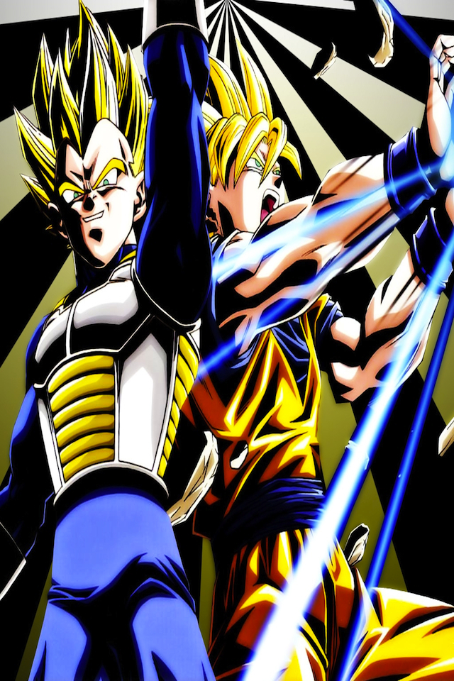 Download Goku and Vegeta take on the world  on your Iphone Wallpaper   Wallpaperscom