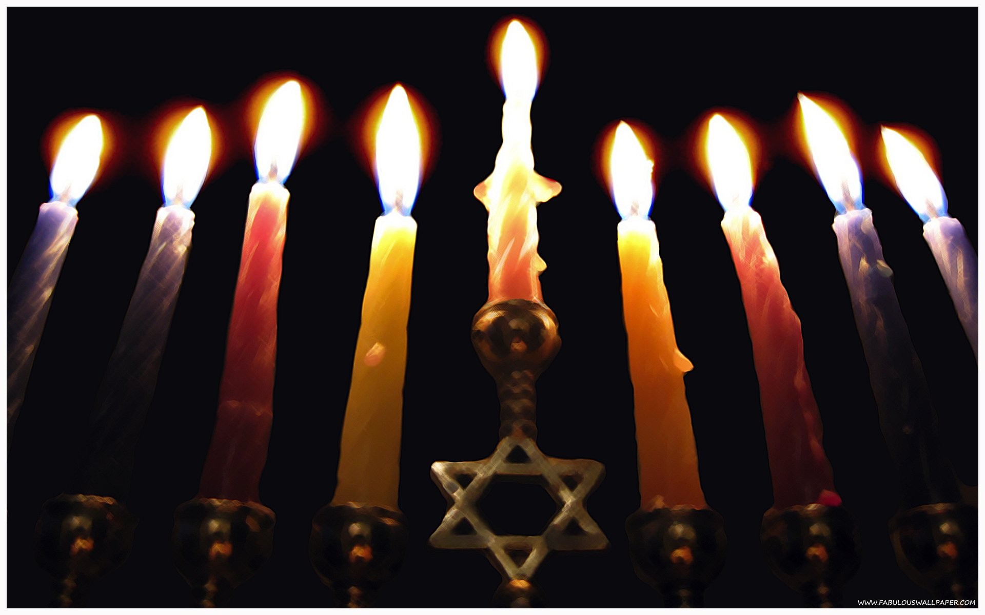 Candle High Definition Background Hanukkah Menorah Candelabrum