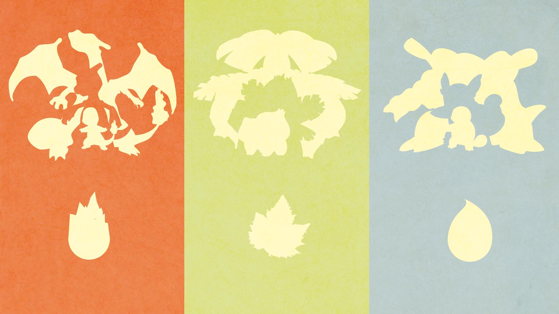 Starter Pokemon And Evolutions Full HD Wallpaper
