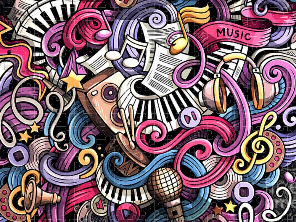 Music Graffiti Puzzle For Sale By Mark Ashkenazi