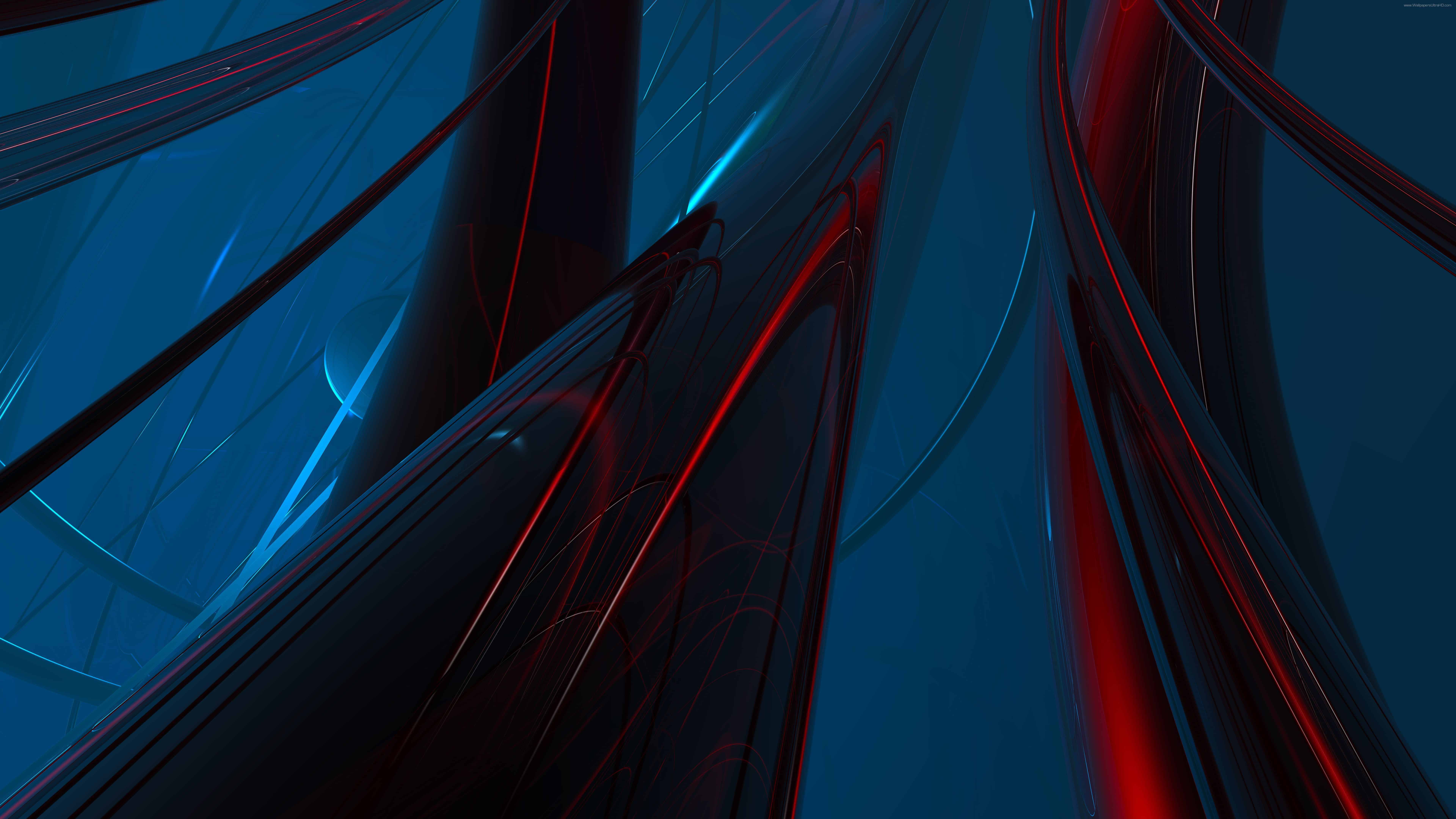 Blue And Red Abstract UHD 8k Wallpaper