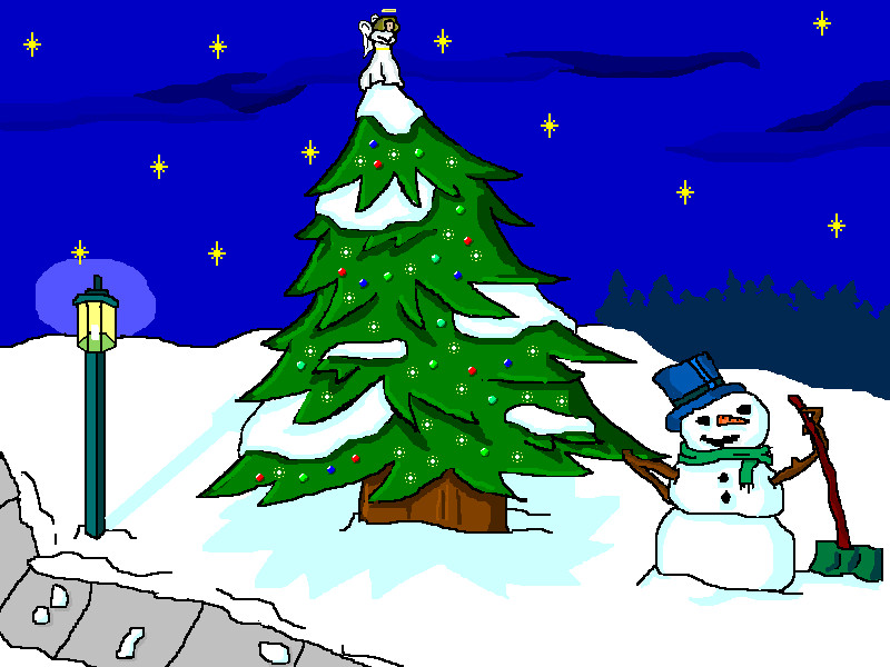 Ms Paint Christmas Wallpaper By Theworldiveknown