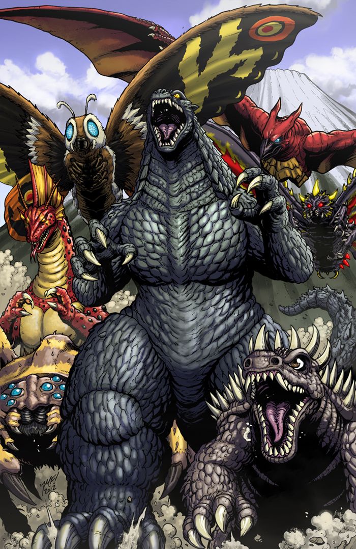 Kaiju Stampede Featuring Godzilla Anguirus Mothra Battra