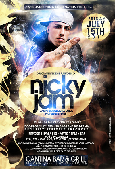 Nicky Jam Flyer By Deitydesignz