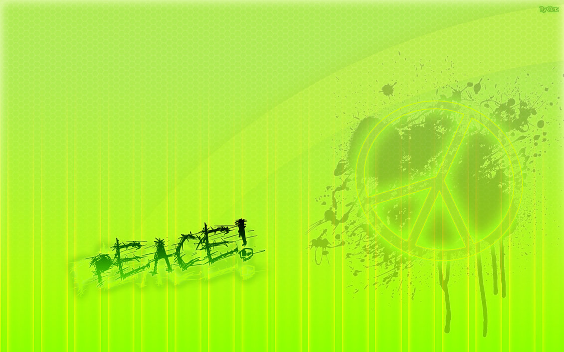 Peace Green Wallpaper By Claxtreme