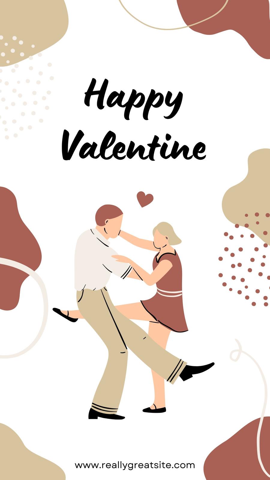 Happy Valentine Dancing couple wallpaper