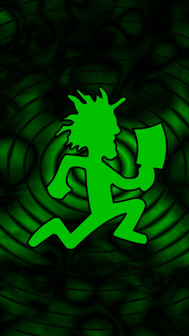 Green Juggalo Running iPhone 5 Wallpaper 640x1136