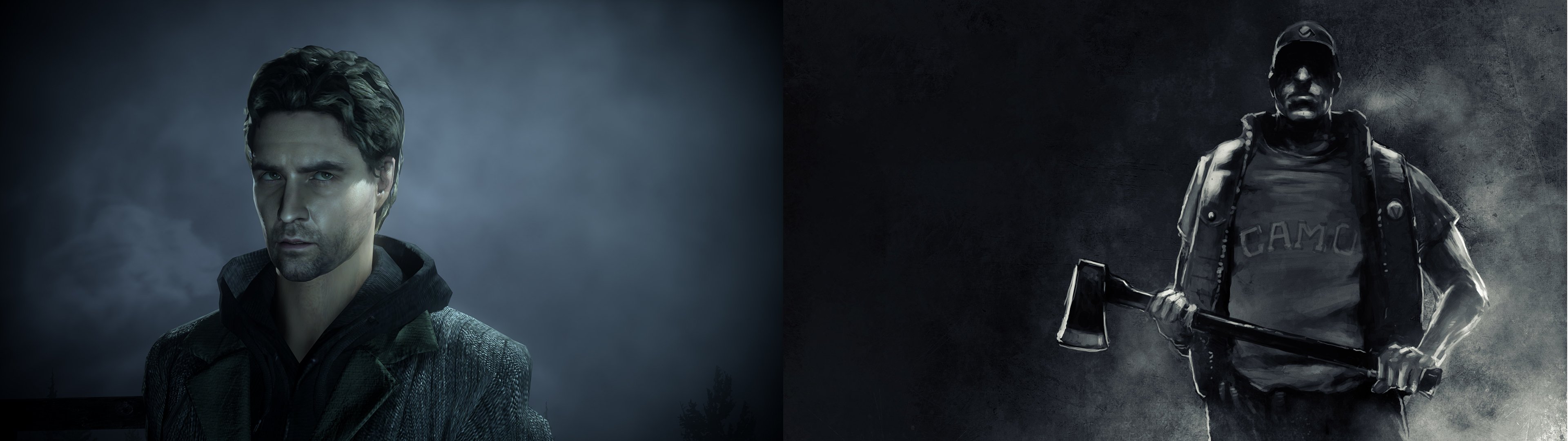 Dual Monitor Screen Multi Multiple Game Jeu Alan Wake Wallpaper