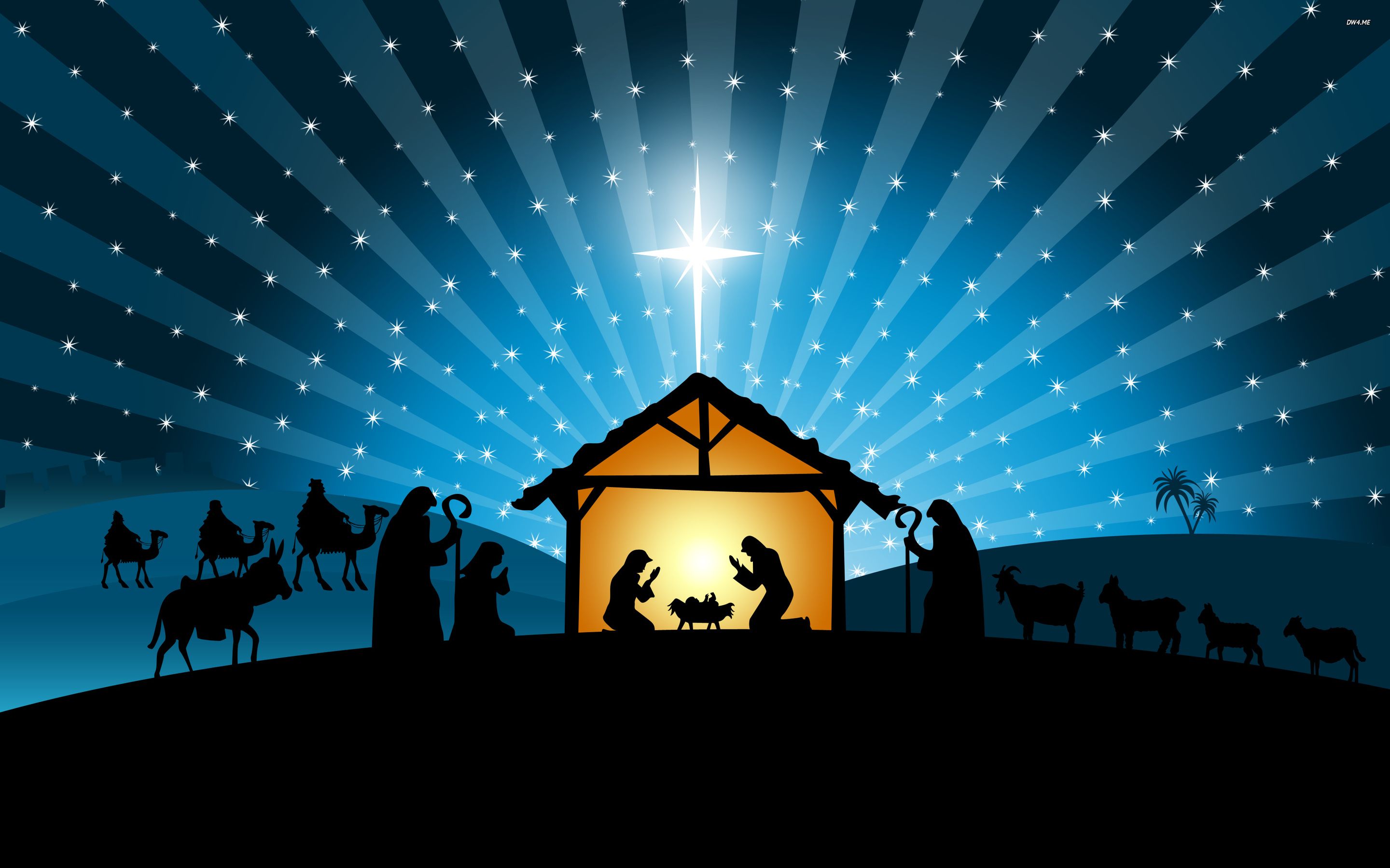 Christmas Nativity Desktop Scene Wallpaper Holiday