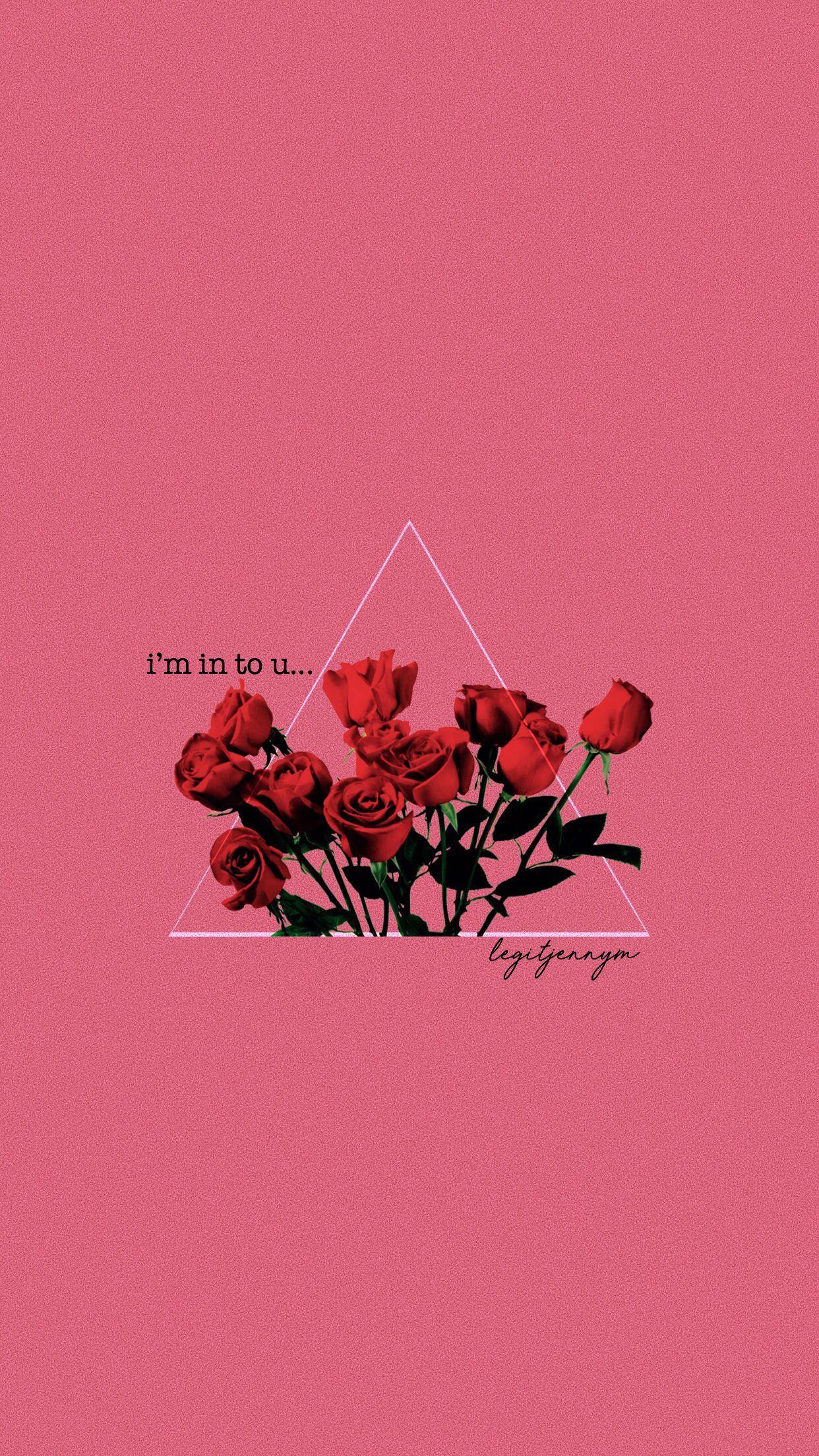 By Wallpaperbyjenny Pink Red Roses Aesthetic