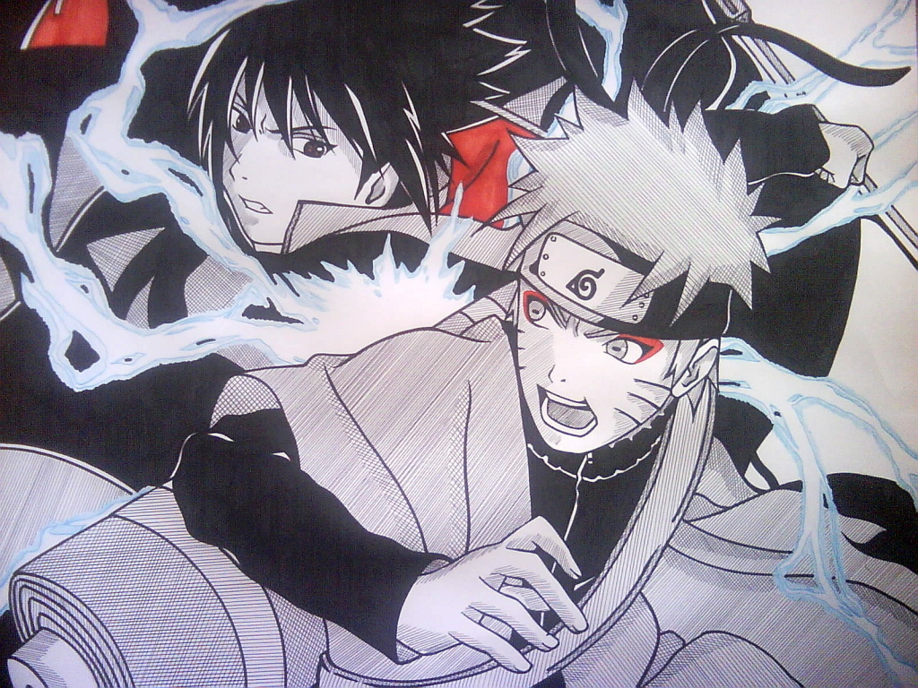 Naruto Vs Sasuke Rasengan Chidori Wallpaper Picture Widescreen