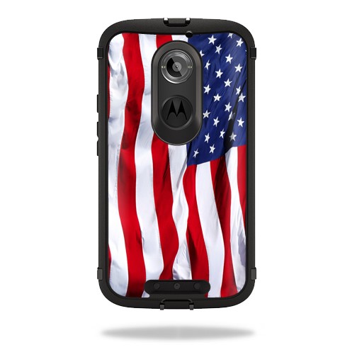 Moto X 2nd Gen Case Cover Wrap Sticker Skins American Flag