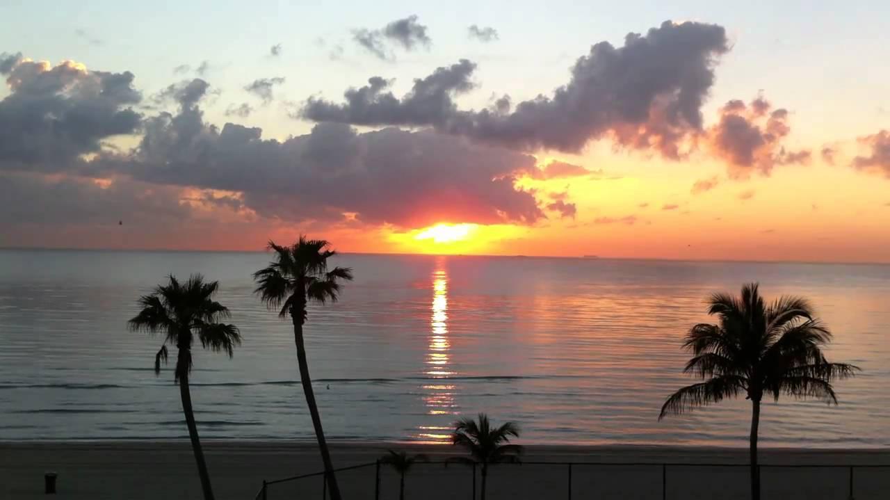 Sunset On Miami Beach Wallpaper