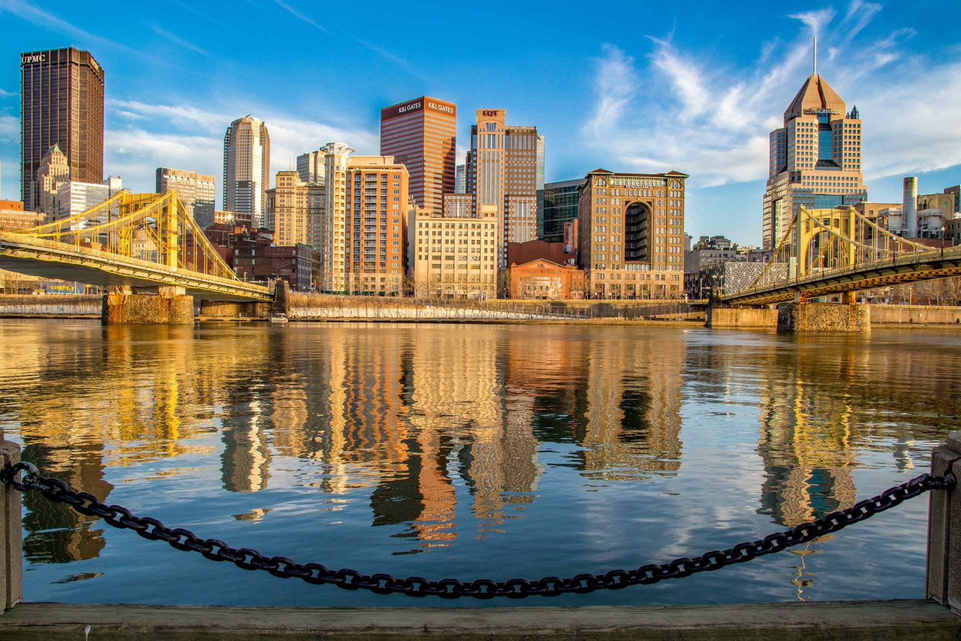 Usa Building Skyscraper Reflection City Man Made Pittsburgh HD Wallpaper