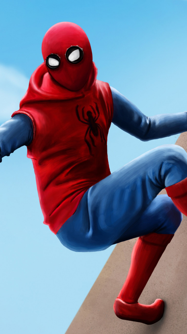 Homeing Movie Homemade Suit Artwork Wallpaper Spider Man
