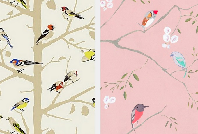  Summer wallpaper from Schumacher Bird wallpaper via Jolly Bureau