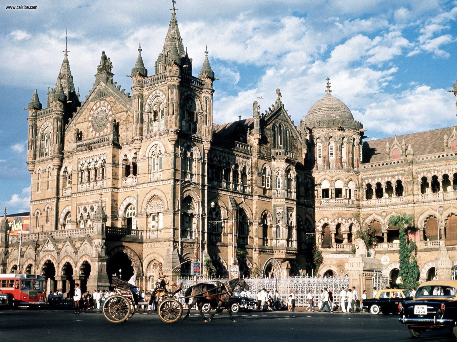 Buildings City Victoria Terminus Bombay India Desktop