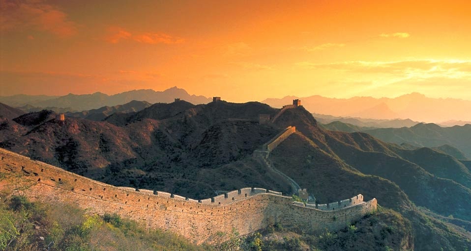The New Start Sunlight in a New Day New Year at Great Wall of China