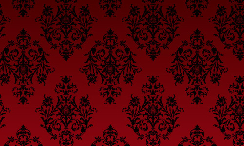 Bloody Red With Black Damask Creatively Done