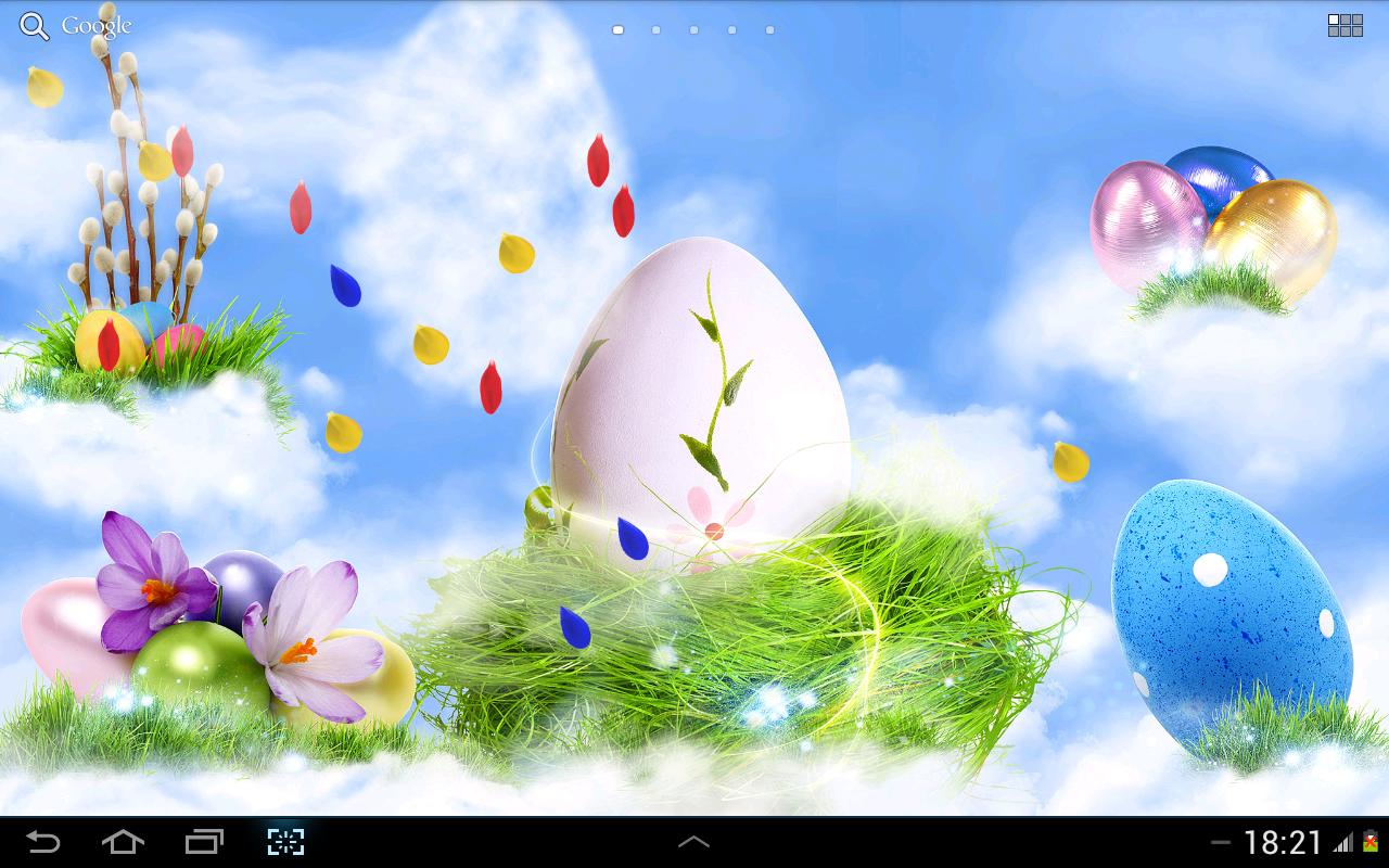 No Ads Easter Live Wallpaper Presenting Colorful Eggs With