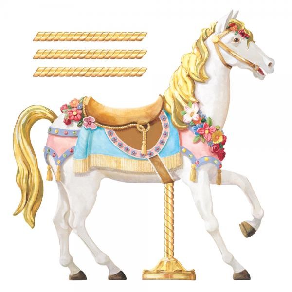 Free download Carousel Horse Mural JV4941MYK [600x600] for your Desktop