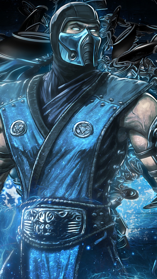 Wallpaper Mortal Kombat Sub Zero Video Game iPhone 5s