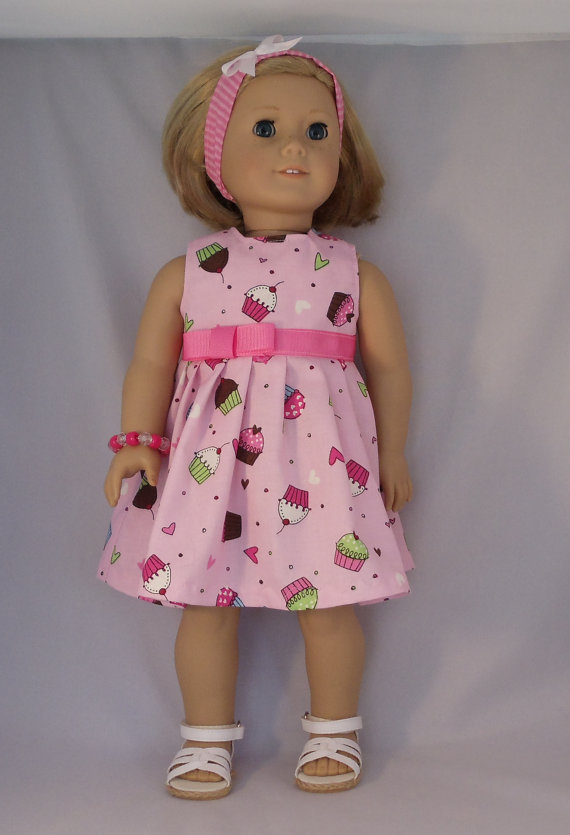 American Girl Doll Pink Cupcake Dress Fits Other Inch Dolls