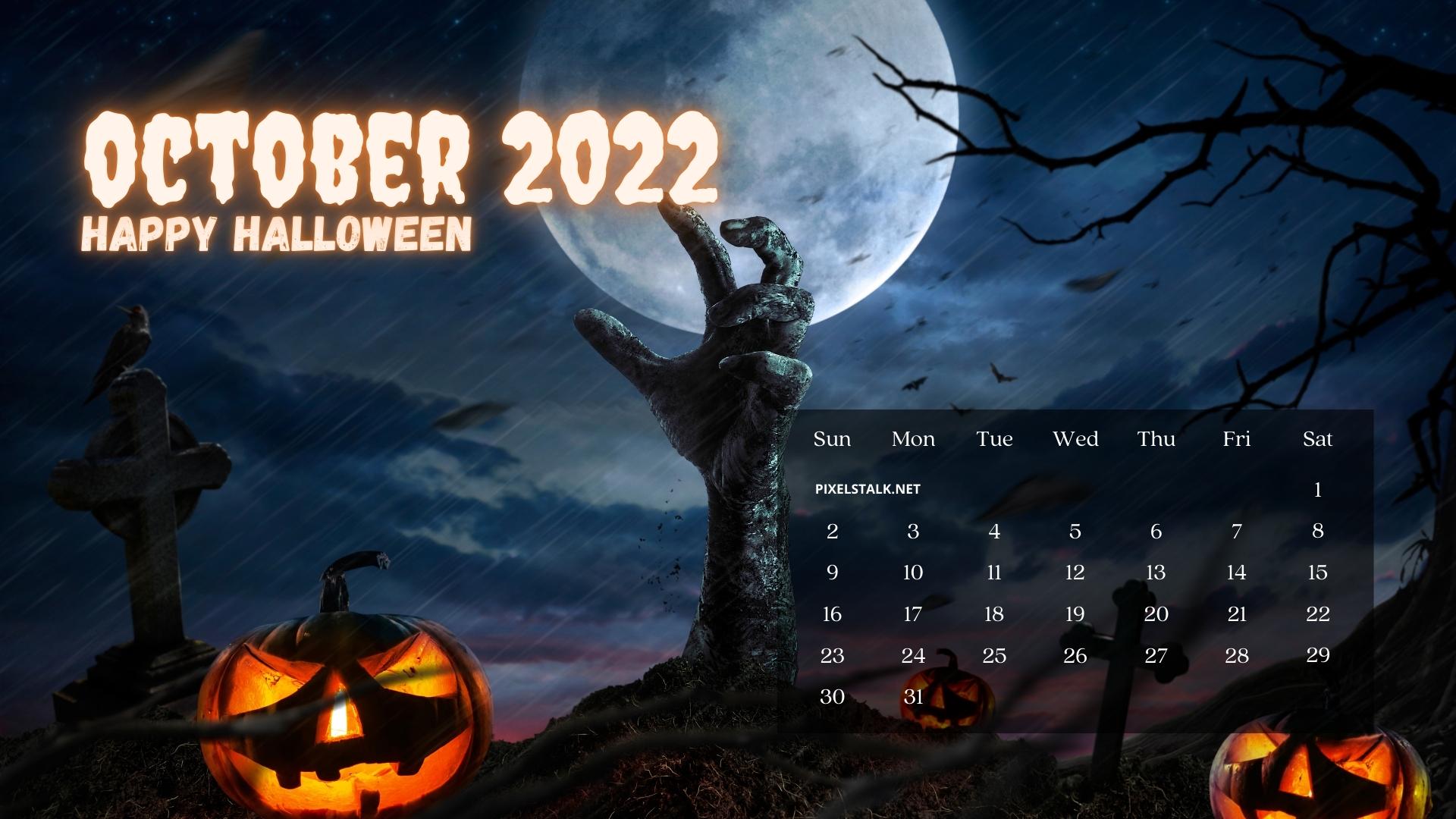 October 2022 Calendar HD Backgrounds Free Download