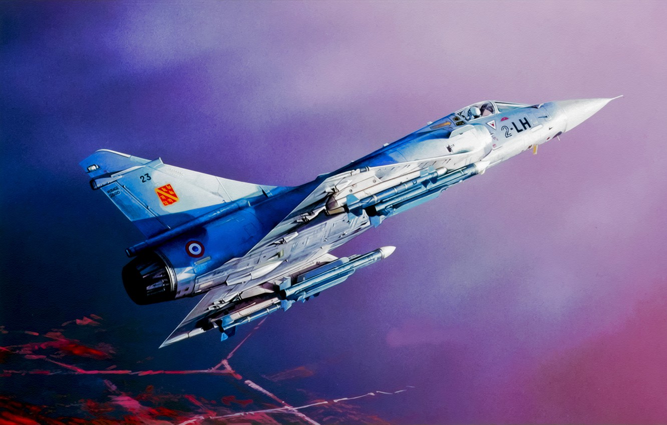Wallpaper War Art Painting Aviation Jet Dassault Breguet