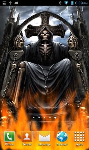 Bigger Grim Reaper Fire L Wallpaper For Android Screenshot