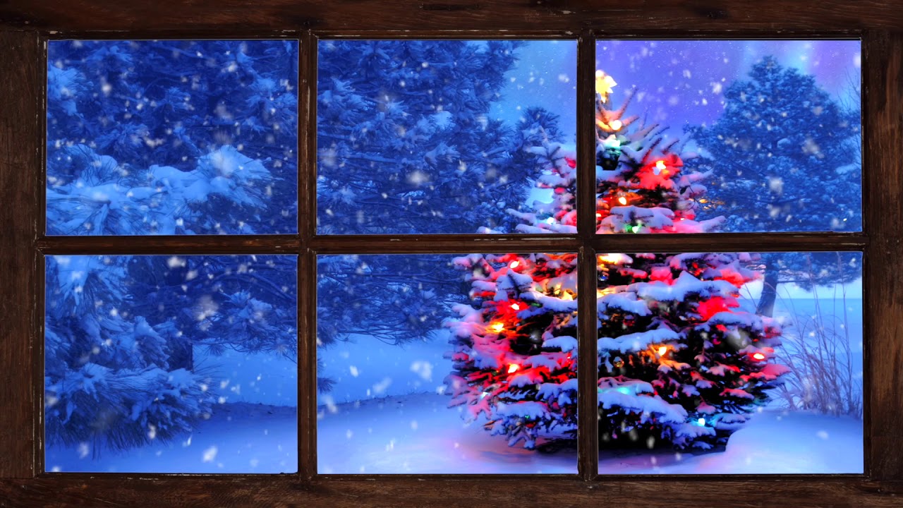 blue christmas zoom background