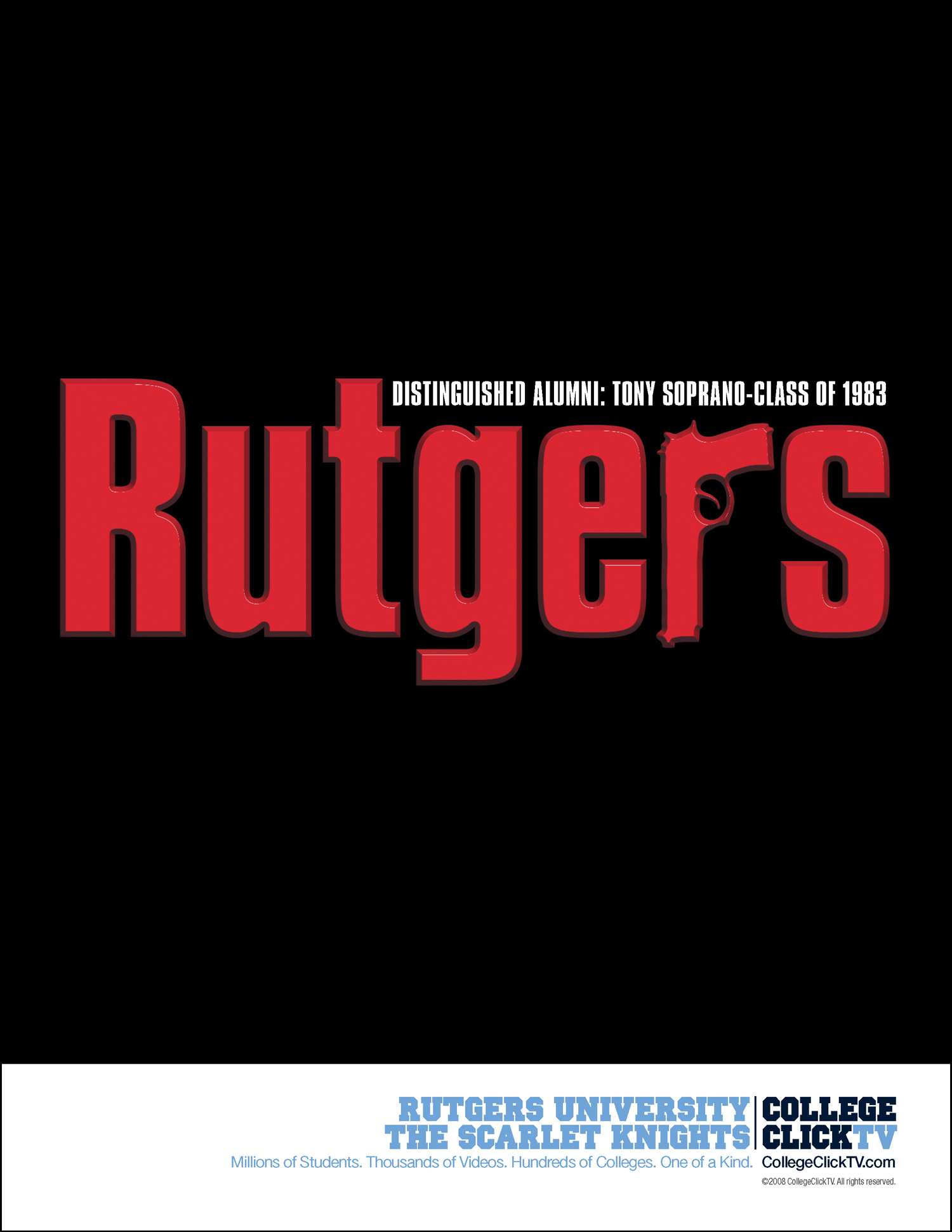Black Rutgers Logo For