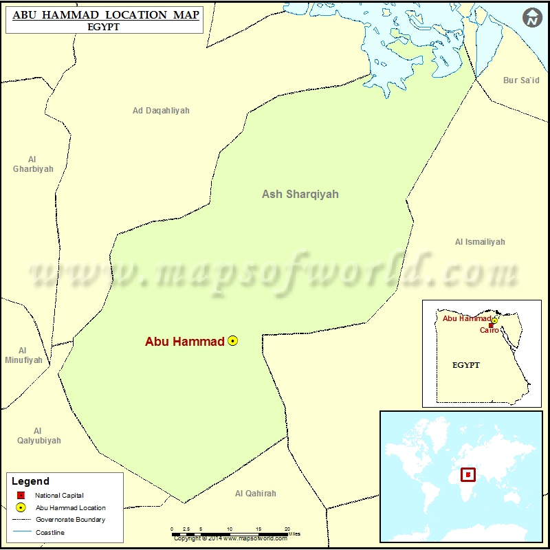 Where Is Abu Hammad Location Of Abu Hammad In Egypt Map