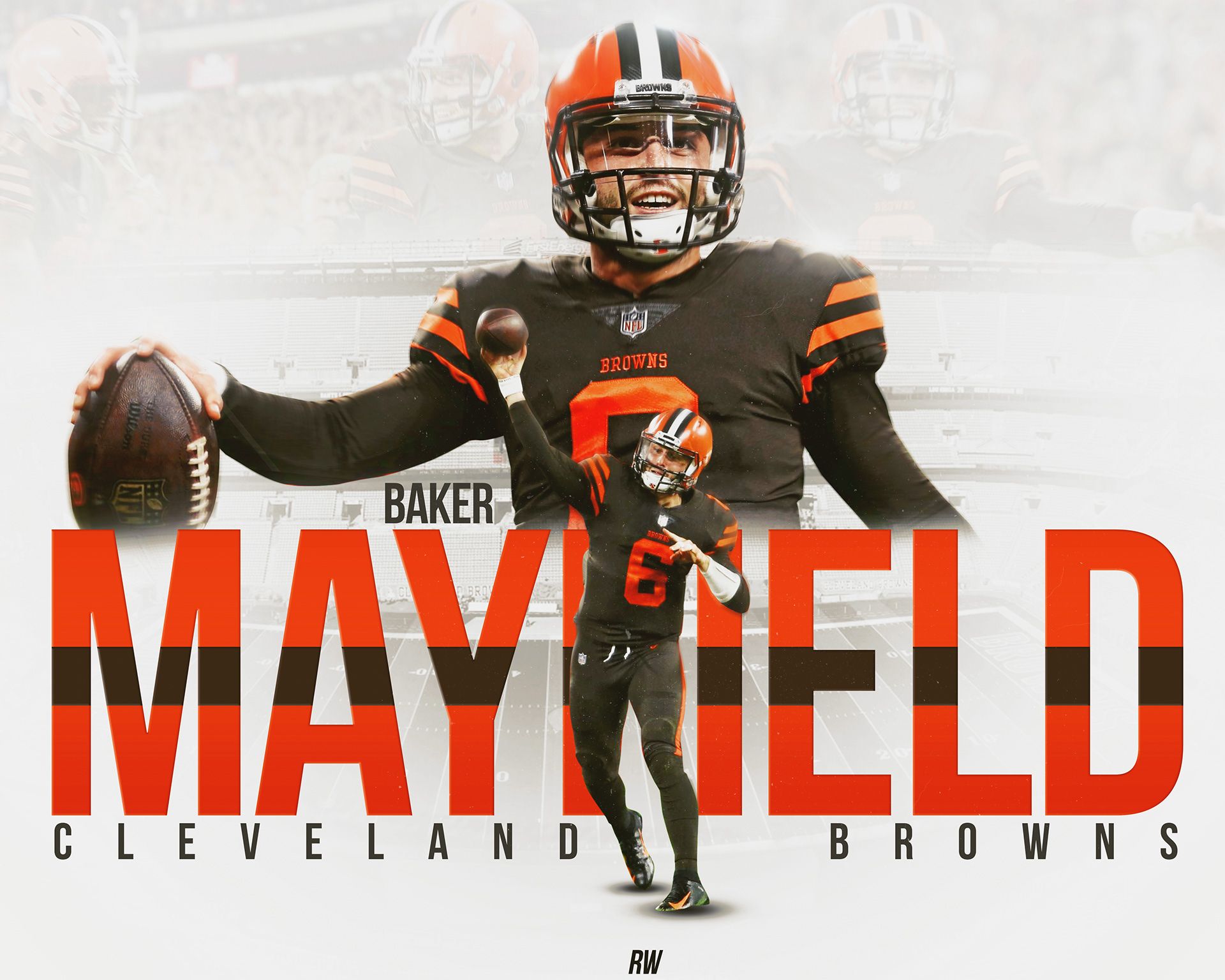 Baker Mayfield Cleveland Browns Graphic On Sports Ad