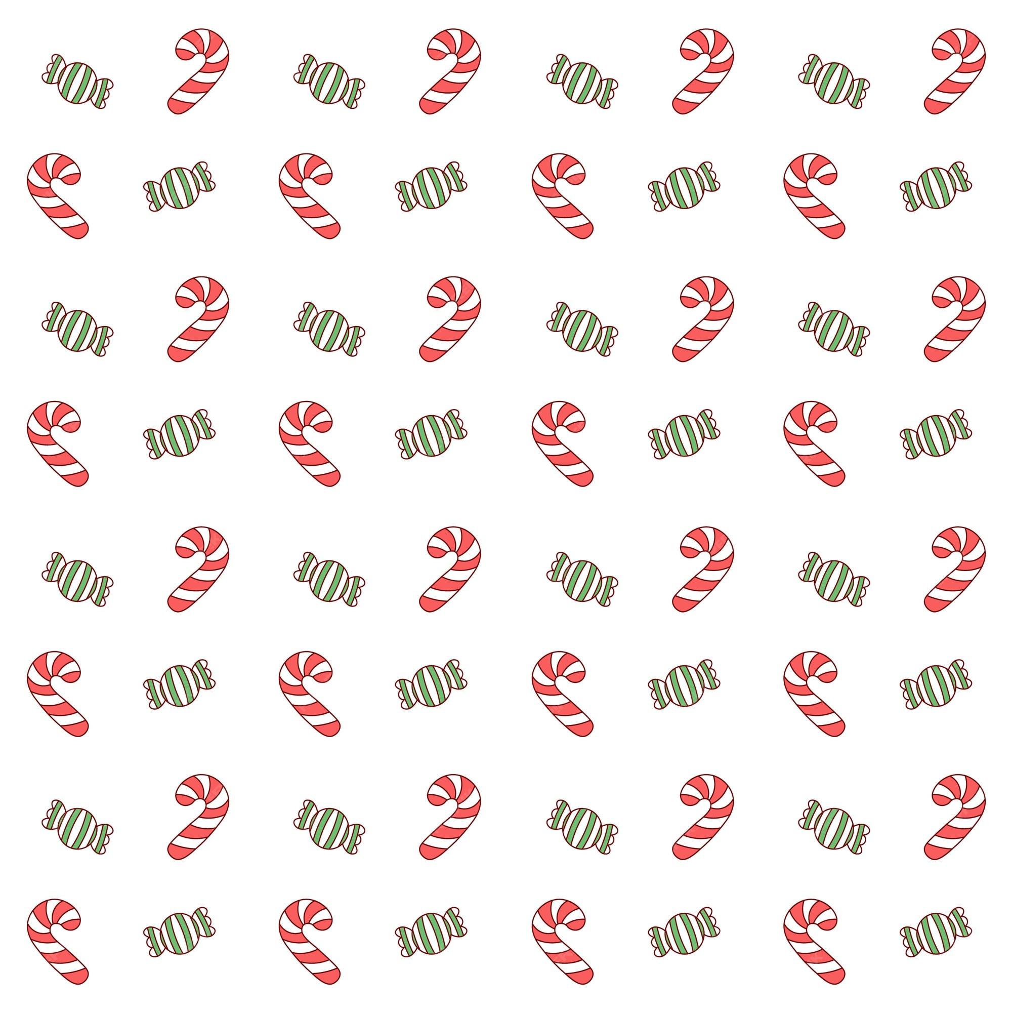 Premium Vector Merry christmas cute red and green candy drawing