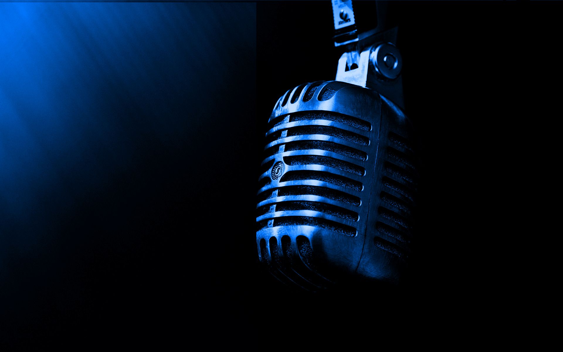 Blue Microphone Wallpaper Top Background