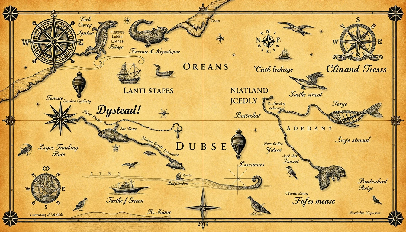 Antique Nautical Map Wallpaper