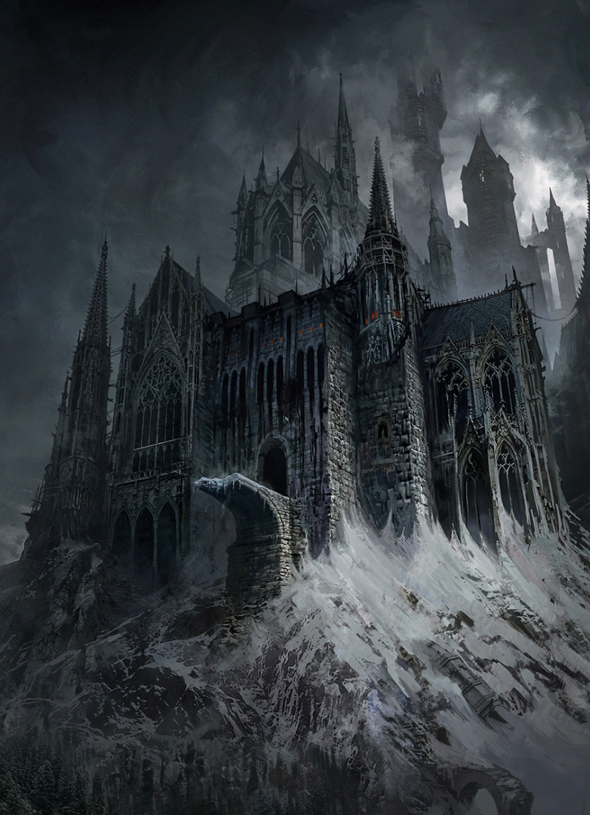 Fantasy Dark Castle Art Wallpaper iPhone