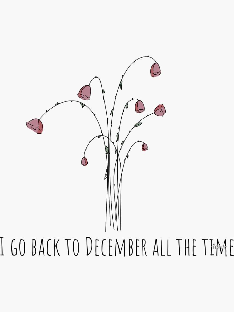 Back To December By Taylor Swift Sticker For Sale Fran