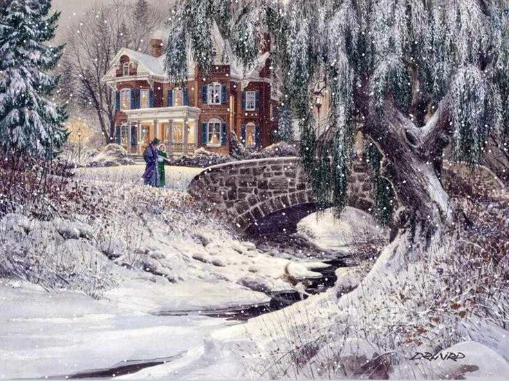 Winter Victorian Style Wallpaper The