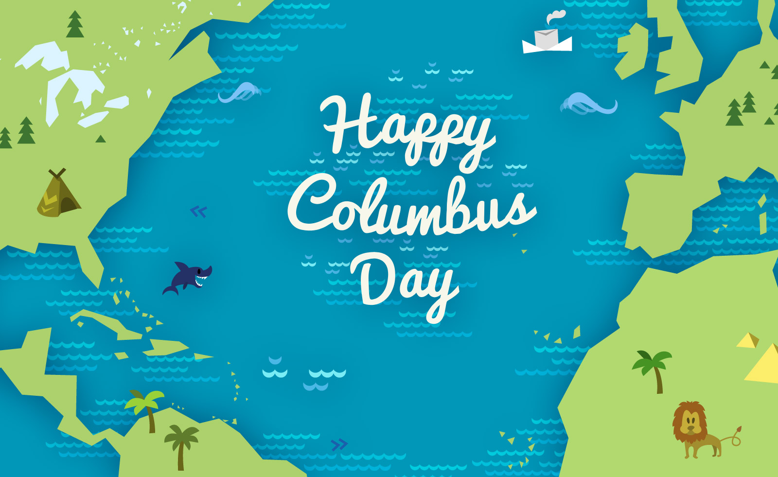 Happy Columbus Day Wallpaper For