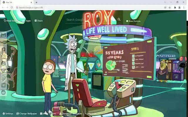 Rick And Morty Wallpaper HD New Tab In Chrome