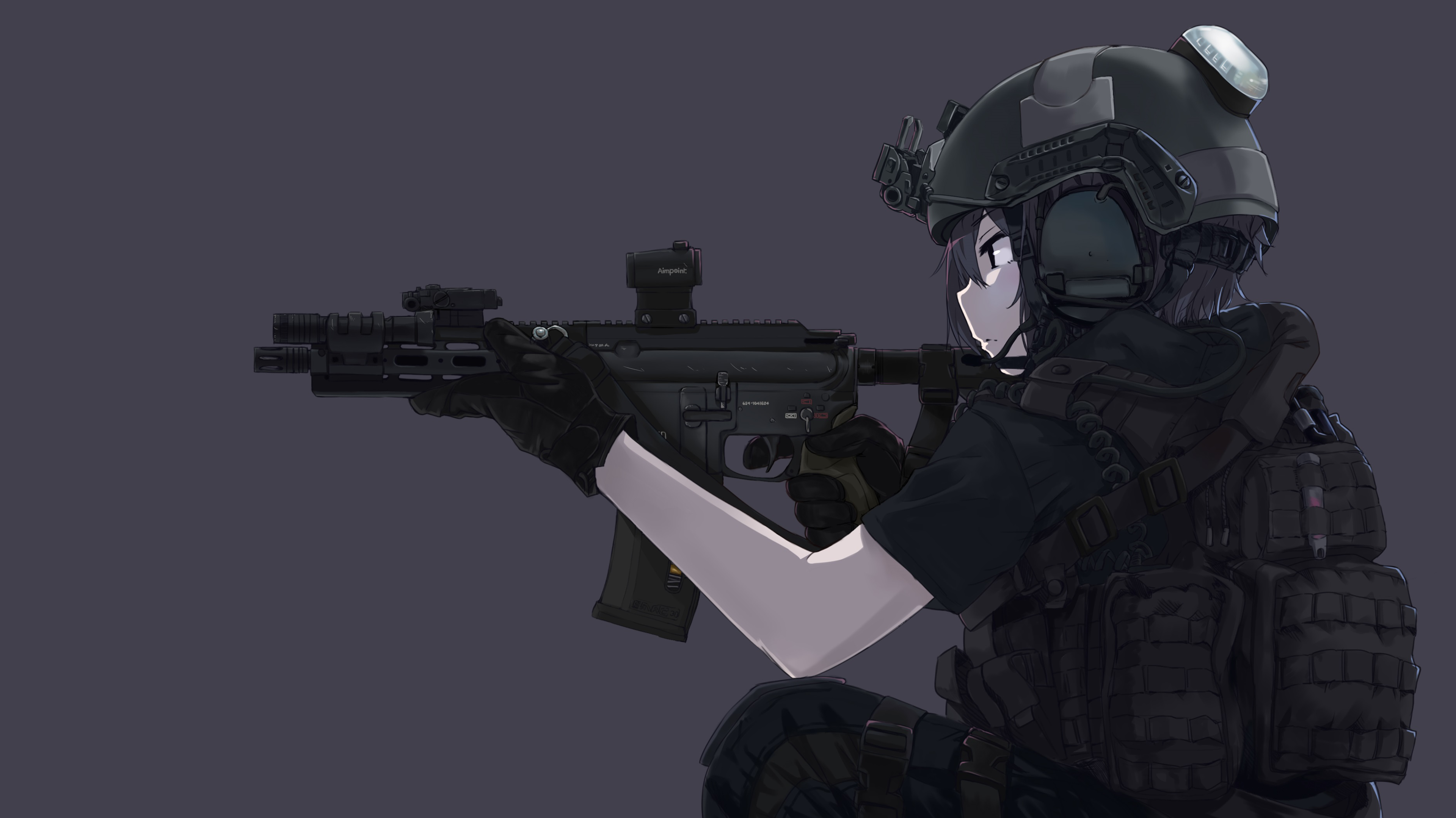 4k Anime Military Wallpaper Background Image
