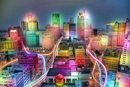 Detroit City Lights Background Myspace