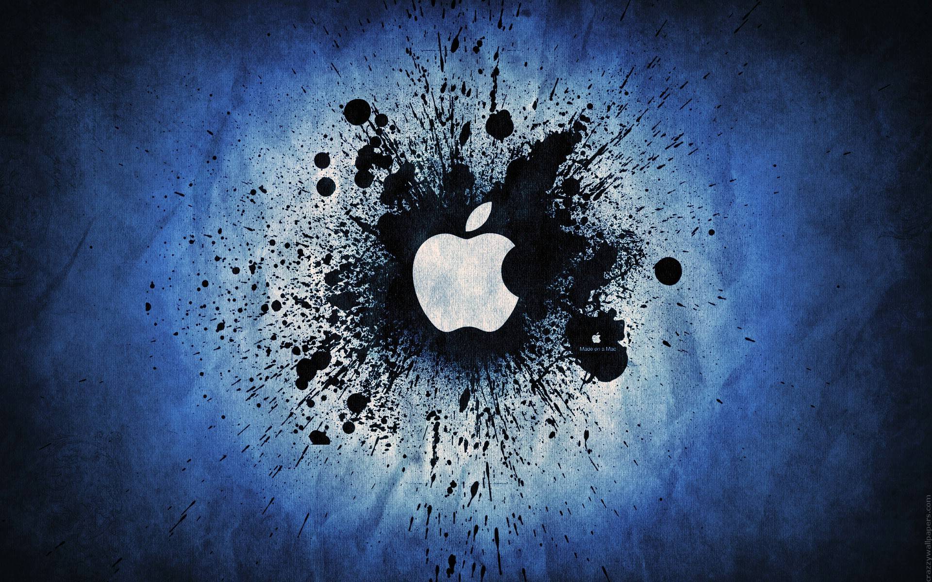 Blue Apple Logo Wallpaper